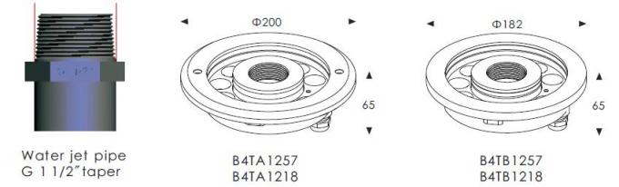 B4TB1257 B4TB1218 12 * Pool-Brunnen-Lichter 2W zentrale Ejective LED mit Durchmesser-Durchmesser 182mm Front Cover IP68 wasserdicht 1