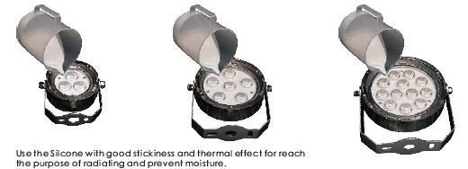 3 * kleines IP68 Unterwasser-LED Scheinwerferlicht 2W mit der Klammer und Stativ 360° justierbar