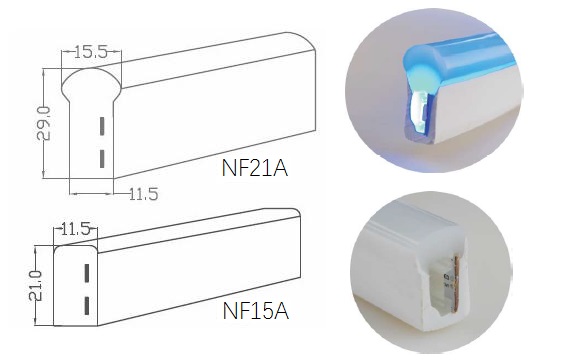 Einzelnes Neonseil-Licht 12W oder 7,2 W des Farbflexled pro Meter mit intelligenten DIY-Zusätzen 2