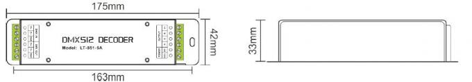 5 | Decoder Lebenslaufs RGB DMX Prüfer 24V 15A LED mit grünem Sockel des Anschluss-DMX512 0