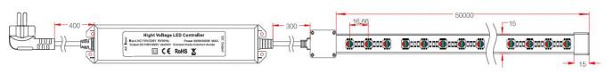 6W / Reise-Chip High Voltages LED M 5050 RGB Streifen-Licht IP67 mit Prüfer Wechselstroms RGB 2