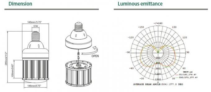 Mais-Licht 100W E39 LED, das hohes Brightness12660LM 350W VERSTECKTES Lampe UL DLC ersetzte, listete auf 2