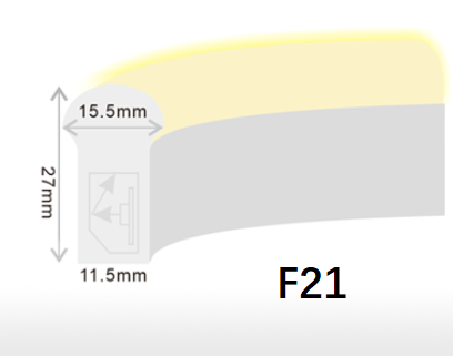 Neon-LED Neonbeleuchtungs-justierbare Ebene F15 F21 DMX/gewölbt formen 9W/Meter CRI80 IP68 imprägniern 1