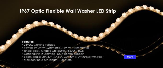 Flexibler Optikstreifen der Wand-IP67 der Waschmaschinen-LED