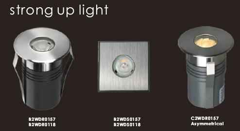 1 * Scheinwerferlichter Mini Symmetrical Recesseds LED Inground der Runden-2W veranschlagten IP67 1