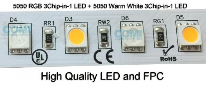 RGB + warme weiße LED-Farbe, die helle Streifen ändert, Dimmable führte Neonbeleuchtung 24VDC 1