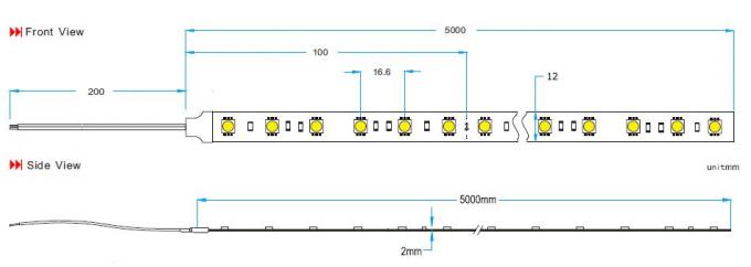 Dekorative 5050 flexible LED-Neonbeleuchtung in Eis-Blau-Farbe 25000 - 35000K 14.4W/Meter 0