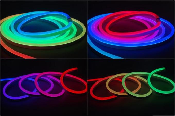 Seitenansicht DMX RGB, die LED-Neonband-Licht, Neon-LED-Licht-Streifen-Weihnachtslichter ausstrahlt 3