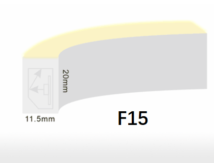 Streifen F15 SPI 24VDC 12W/Meter Flex Neons LED beständiges UVpVC mit Form-Einspritzung 0