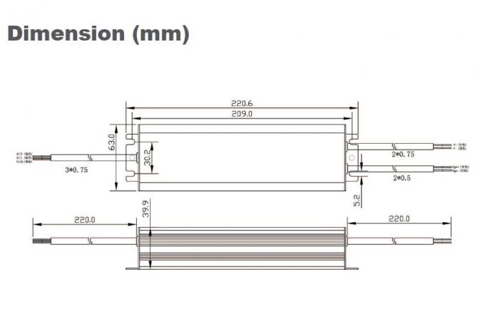 Verdunkelndes Signal IP65 LED Fahrer-12V/24V 75W Constant Voltage 1-10VPWM im Freien 0