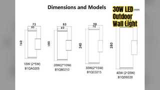 30W LED-Wandleuchte für architektonische Außenbeleuchtung