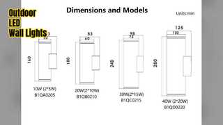 LED-Außenwandleuchten IP65 Dual Up Down